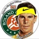 Pin Rafael Nadal Roland Garros 12 Men's Singles Titles - Tennis