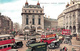 London Piccadilly Circus - Animation - Cars Double-Decker Bus - Written 1959 - Stamp & Postmark - 2 Scans - Piccadilly Circus