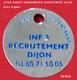 SUPERBE JETON De CADDIES : GENDARMERIE INFO RECRUTEMENT DIJON Argent Base Argent Création DIMO Besançon - Einkaufswagen-Chips (EKW)