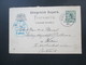 Altdeutschland Bayern 1894 GA Frage / Antwort München Nach Wien Mit Blauem Ak Stempel Wien 1/1 1 Bestellt - Entiers Postaux