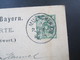 Delcampe - Altdeutschland Bayern 1894 GA Frage / Antwort München Nach Wien Mit Blauem Ak Stempel Wien 1/1 1 Bestellt - Enteros Postales