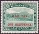 DOMINICA 1916 KGV 1/2d On 1/2d War Tax Deep Green SG55 MH - Dominica (...-1978)