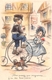 Illustrateur " Germaine BOURET "  -  Petit Garçon Et Petite Fille Avec Leur Chien  -  Grand-Bi , Vélo - Bouret, Germaine