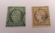 2 Timbres Cérès Non-dentelés 10c Et 15c YT N°1 Et 2 - Oblitérés (étoile Muette Et PC 1552) - 1849-1850 Ceres