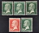 FRANCE 1922/26 - LOT / Y.T. N° 170 / 171 / 172 / 173 / 174 - NEUFS** - Ongebruikt