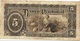 BOLIVIA - BANCO NACIONAL NOTE 5 BOLIVIANOS - 1892 - FINE - Bolivia