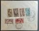CM - Lebanon 1938 Beautiful Cover To Italy From Rayak, Rare Circular & Rectangular Cancels, Franked 6 Different Stamps - Lebanon