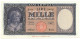 1000 LIRE ITALIA ORNATA DI PERLE MEDUSA 11/02/1949 SPL+ - Other & Unclassified