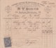 E6322 ENGLAND UK FRANCE REVENUE ILLUSTRATED BUSSINES INVOICES 1870'. - ... - 1799