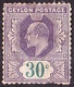 CEYLON 1905 KEDVI 30c Violet & Green SG285 Used - Ceylon (...-1947)