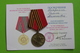 Soviet Medal. 65 Years Of Victory In WWII. + Document. President V.Yanukovich Signature - Russie