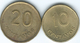 Peru - 1975 - 10 & 20 Centavos (KMs 263 & 264) - Peru