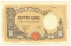 100 LIRE BARBETTI GRANDE B GIALLO TESTINA FASCIO 09/12/1942 SPL+ - Regno D'Italia – Autres