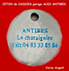 SUPERBE JETON De CADDIES : GARAGE "AUDI" à ANTIBES (Côte D'Azur) "LE CHATAIGNIER" Base Argent - Trolley Token/Shopping Trolley Chip