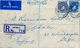 1938 , NIGERIA , SOBRE CERTIFICADO , SAPELE - INGLATERRA , TRÁNSITO DE LAGOS , CORREO AÉREO - Nigeria (...-1960)