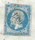 N° 14 BLEU NAPOLEON SUR LETTRE / MAY SUR ORNE POUR VERSAILLES 30 JUIL 1858 / PC 1939 INDICE 13 - 1849-1876: Période Classique