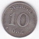 Suède 10 Ore 1919, Gustaf V, En Argent, KM# 780 - Suède