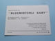 " BLOEMISTERIJ GABY " ( Publiciteitskaart / Reclame ) Anno 19?? > Thill ( Voir Photo ) ! - Aarschot