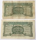 France, 1000 Francs, 1943-1945 Marianne, 1945, TTB / TB, Fayette:VF 13.2 + VF.12.1 (billets De Banque Banknote - 1943-1945 Marianne
