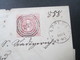 AD 1867 Thurn Und Taxis Nr. 48 EF Mit Nummernstempel 221 Und K1 Apolda. 2x Verwendeter Umschlag! - Covers & Documents