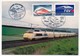 Carte Vacances TGV - Timbres Turbotrain, TGV Atlantique, Jean Vilar - Oblitérations Spéciales 2001 - Trenes