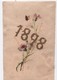 Carte De Voeux/Brins De Centaurées Avec Papillon Volant / 1898   CVE153 - Decorative Items