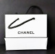 SAC OU SACHET CHANEL  PAPIER BLANC CHANEL NOIR  14 Cm  X 12  Cm - Accessoires