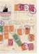 1925 YUGOSLAVIA, SERBIA, ZAGREB, BELGRADE, HAMBURG- SOUTH AMERICA, INVOICE ON COMPANY LETTERHEAD, 16 FISKAL STAMPS, SHIP - Other & Unclassified