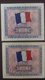 France WWII 2 X Consecutive 5 Franc Bank Notes 1944 - 1944 Flag/France