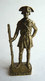 FIGURINE KINDER  METAL SOLDAT AMERICAIN USA 1776 OFFICIER 8 80's Laiton - KRIEGER USA (2) - Figurines En Métal