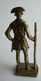 FIGURINE KINDER  METAL SOLDAT AMERICAIN USA 1776 OFFICIER 8 80's Laiton - KRIEGER USA (2) - Figurillas En Metal