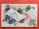 CARTE CELLULOID - PEINT MAIN - HANDGESCHILDERD - FLEURS - BLOEMEN - BONNE ET HEUREUSE ANNEE - Fleurs