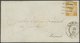 LÜBECK 7 BRIEF, 1862, 1 S. Schwärzlichgelborange, Linkes Randstück Mit Balkenstempel Auf Kleinem Brief Nach Lübeck-Siems - Luebeck