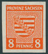 PROVINZ SACHSEN 70Y *, 1945, 8 Pf. Gelblichrot, Wz. 1Y, Falzreste, Pracht, Fotoatteste Zierer Und Dr. Jasch, Mi. 2500.- - Autres & Non Classés