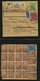 SAMMLUNGEN 1953/4, Interessante Sammlung Von 40 Paketkarten Mit Verschiedenen Posthorn-Frankaturen, Dabei Auch Einzelfra - Altri & Non Classificati
