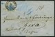 ÖSTERREICH 5Y BRIEF, 1855, 9 Kr. Blau, Maschinenpapier, Type IIIb, K1 RECOMMANDIRT WIEN, Rückseitig Defekte 6 Kr., Prach - Usados