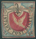 BASEL 1b O, 1845, 21/2 Rp. Schwarz/lebhaftblau/karmin Basler Taube, Rückseitig Repariert, Bildseitig Prachtstück, Fotoat - 1843-1852 Federal & Cantonal Stamps