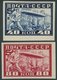 SOWJETUNION 390/1C **, 1930, Graf Zeppelin, Ungezähnt, Postfrisch, Pracht, RR!, Attest Cherrystone - Sonstige & Ohne Zuordnung