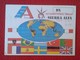 POSTAL TYPE POST CARD QSL RADIOAFICIONADOS RADIO AMATEUR DX INTERNATIONAL GROUP SIERRA ALFA FLAGS BANDERAS MAPA MAP VER - Otros & Sin Clasificación