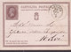 Italy Postal Stationery Ganzsache Entero Vittorio Emanuele II. Con Riposta PRIVATE Print LUIGI VENINI GENOVA 1875 NERVI - Entiers Postaux