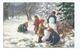 Christmas Postcard   Snowman  Scene Unposted  Oilette Tuck's Unused Merry Winter Time 9963 - Other & Unclassified