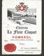 Etiquette De Vin De Bordeaux " Chateau La Fleur Cloquet 1966 - Pomerol - Bordeaux