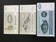 DENMARK SET 10 20 50 KRONER BANKNOTES 1977-1989 AU-UNC - Danemark