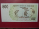 ZIMBABWE 500 $ 2007 (BEARER CHEQUE) PEU CIRCULER/NEUF - Zimbabwe