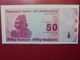 ZIMBABWE 50 $ 2009 PEU CIRCULER/NEUF - Zimbabwe