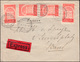Schweiz 192A Weltpostverein UPU Als MeF Auf Eil-Brief OSTERMUNDINGEN 25.10.1924 - Andere & Zonder Classificatie
