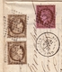 Delcampe - Lettre 1875 Crédit Lyonnais Lyon Abbeville Somme Timbre Cérès 30 Centimes + 10 Centimes - 1871-1875 Cérès