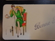 Lot De Carte Miniatures  Bonne Annee-mode Retro Illustrateur A Determiner SIF Ou Molina ??? - New Year