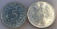 BRD 5 Mark 1973 J  Stg TOP ERHALTUNG + 1973 F Bankfrisch - (Deutschland Münze Monnaie Coin Germany Allemagne - 5 Mark