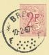 BELGIUM BREE F Rare SC With Unusual 13 Dots 1967 (Postal Stationery 2 F, PUBLIBEL 2169) CONSTANT VARIETY: Printer Mark - Errors & Oddities